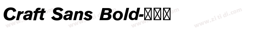 Craft Sans Bold字体转换